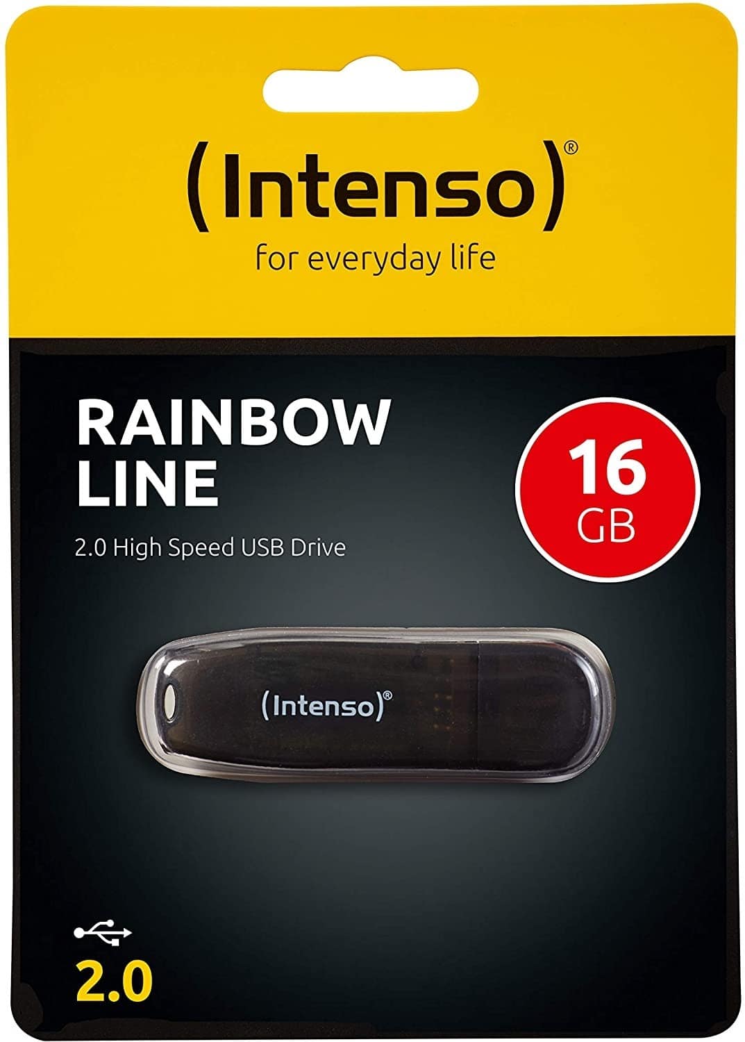 Intenso 16GB Rainbow USB 2.0 Flash Drive - Black - Image 2