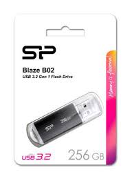 Silicon Power Blaze B02 256GB USB 3.2 Gen 1 Flash Drive Black
