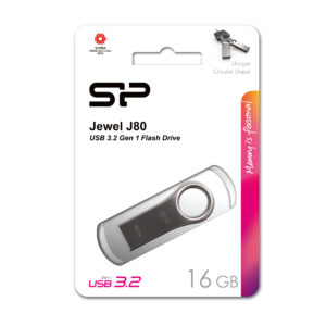 Silicon Power Jewel J80 16GB USB 3.2 Gen 1 Flash Drive Titanium