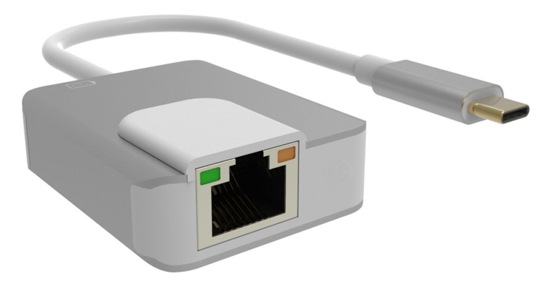 POWERTECH USB-C to RJ45 + PD Adapter